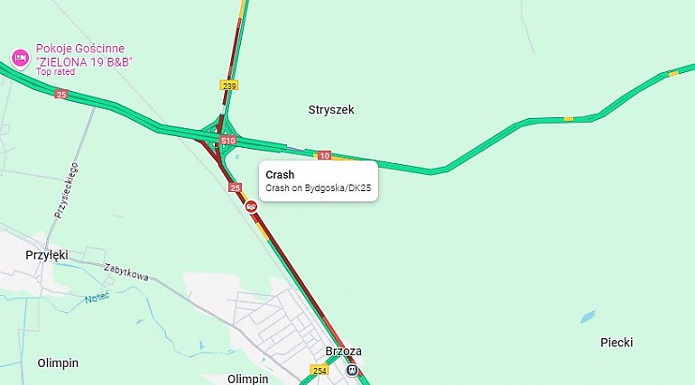 Wypadek w Stryszku. DK 25 zablokowana w obu kierunkach [Z OSTATNIEJ CHWILI]