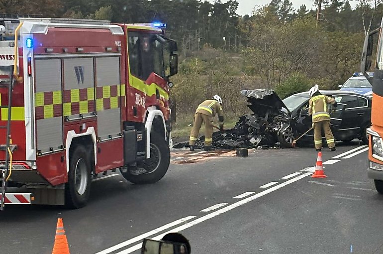 Wypadek w Stryszku: cztery osoby trafiły do szpitala