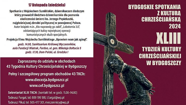 Rusza Tydzień Kultury Chrześcijańskiej w Bydgoszczy. Znamy szczegółowy program [ZAPROSZENIE]