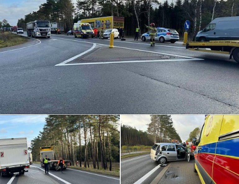 Zderzenie samochodu osobowego i ciężarówki na DK10 [Z OSTATNIEJ CHWILI]