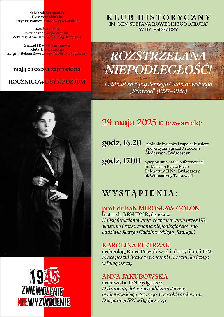 ROZSTRZELALI MARZENIA O WOLNOŚCI! Brutalna historia młodych bohaterów powraca w Bydgoszczy – bądź tam z nami!