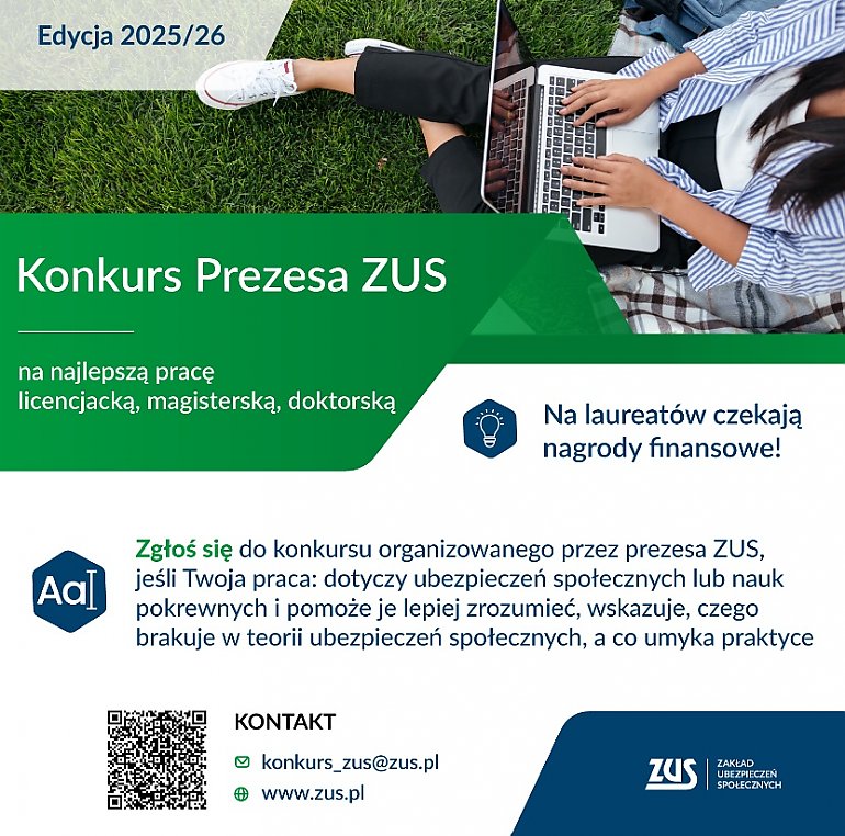 Pisałeś pracę o ZUS-ie? Możesz zgarnąć nagrodę prezesa!