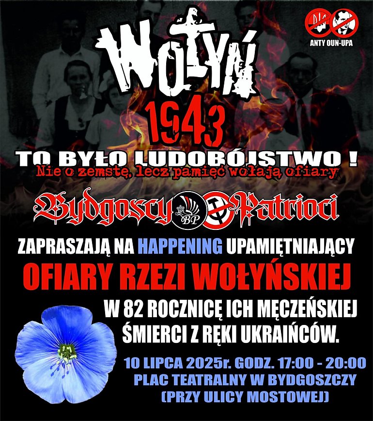 Bydgoszcz pamięta! Pamięć o Wołyniu – potężne obchody 10 lipca
