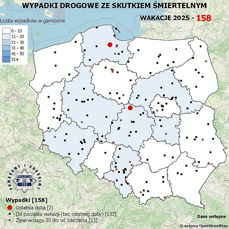 Wakacje dopiero na półmetku, a już zginęło ponad 150 osób na drogach!