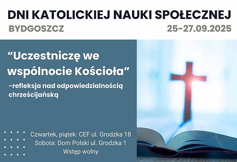 Trzy dni z refleksją o chrześcijańskiej wspólnocie w Bydgoszczy – wstęp wolny!
