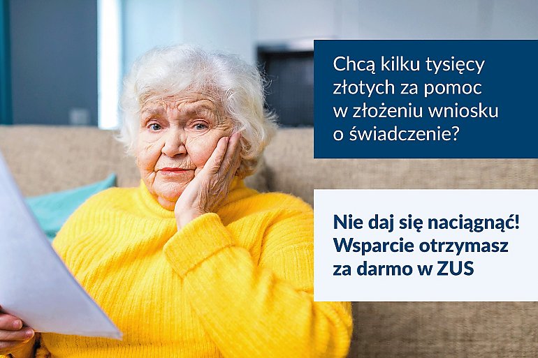 Nie warto płacić pośrednikom za świadczenie wspierające. ZUS ostrzega i przypomina, że pomoc jest darmowa 