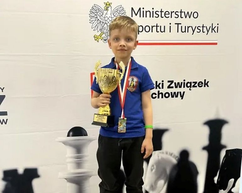 Siedmiolatek z Grudziądza na podium Mistrzostw Polski w szachach