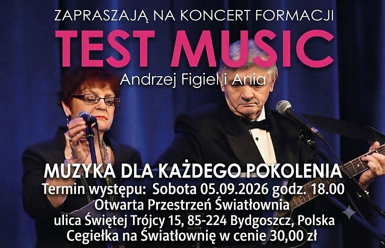 Piosenki, przy których trudno nie śpiewać. TEST MUSIC wystąpi w Bydgoszczy