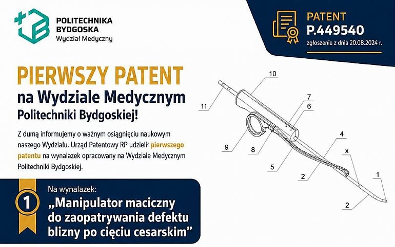 Patent dla Politechniki Bydgoskiej. Wynalazek ma pomóc w leczeniu blizn po cesarskim cięciu