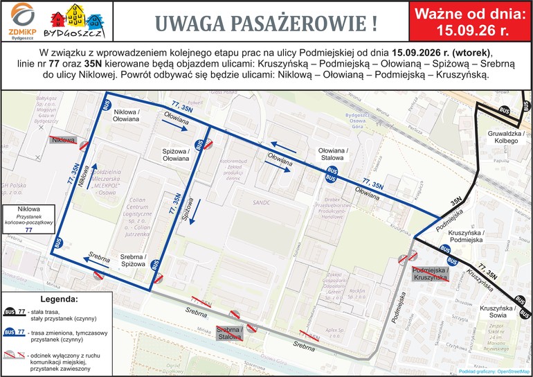 Wielkie zmiany na Osowej Górze! Podmiejska i Srebrna w przebudowie