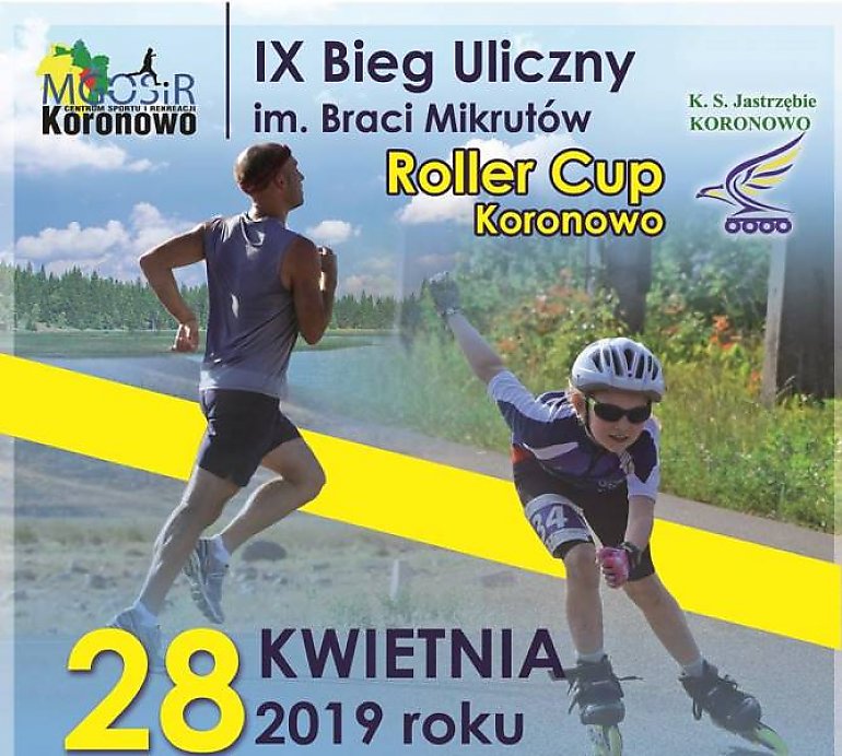 Bieg uliczny i roller cup w Koronowie