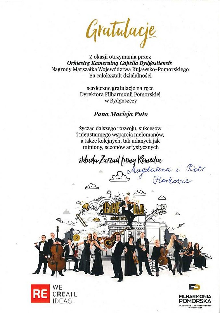 Filharmonia chwali się „Gratulacjami